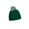 Bobble hat mod. 4256:Bottle green, Acrylic, White
